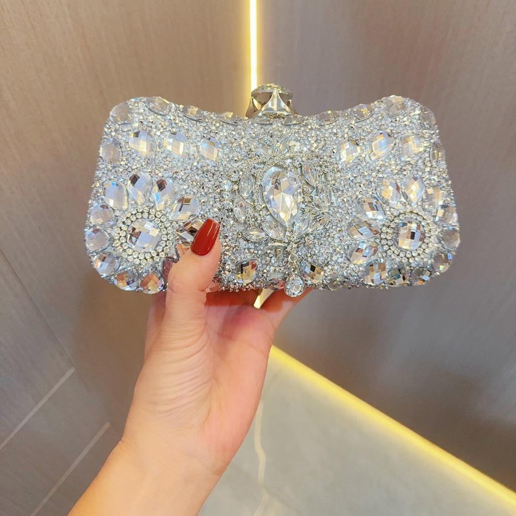 

New rhinestone hand bag, diamond-encrusted small bag, female banquet socialite hand bag, party party dinner bag