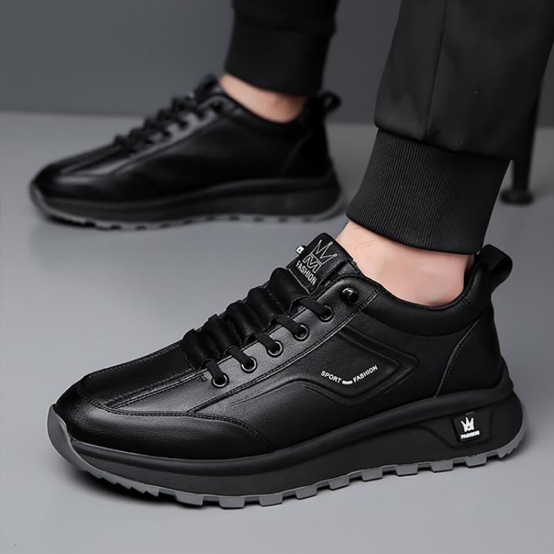 Fashion Spring Autumn Cow Leather Platform Sneakers for Men Designer Soft-soled Casual Men's Shoes Fashion Outdoor Sport Zapatos Hombre
