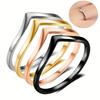 One Pack Women's Stainless Steel Stackable Fashion Ring High Polish Hypoallergenic Elegant Ring for Daily Wear
