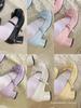 [Spot] Medium heel sweetheart small roll, flower roll fried rice cute lolita girl round head bow shoes
