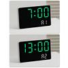 Wall-mounted Electronic Wall Clock Multi-functional Temperature Digital LED Clocks Calendar Date Display Table Clock for Bedroom