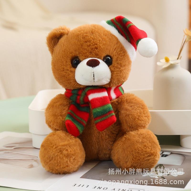 Teddy Bear Doll Couple Scarf Bear Plush Toy Love Bear Doll Christmas Elk Penguin Old Man Series