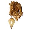 Electroplated Horse Head Luxury Wall Lamp for Living Room or Corridor