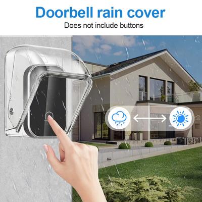 Clear Waterproof Doorbell Cover for Protection Against Rain and Moisture