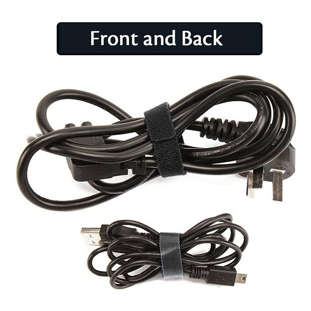 100pcs Reusable Cable Tie Nylon Hook Loop Strap Cord Ties PC TV Organiser
