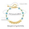 Wheat Ear Chain Blue Crystal 18k Gold Plated Fashion Women Bracelet Jewelry