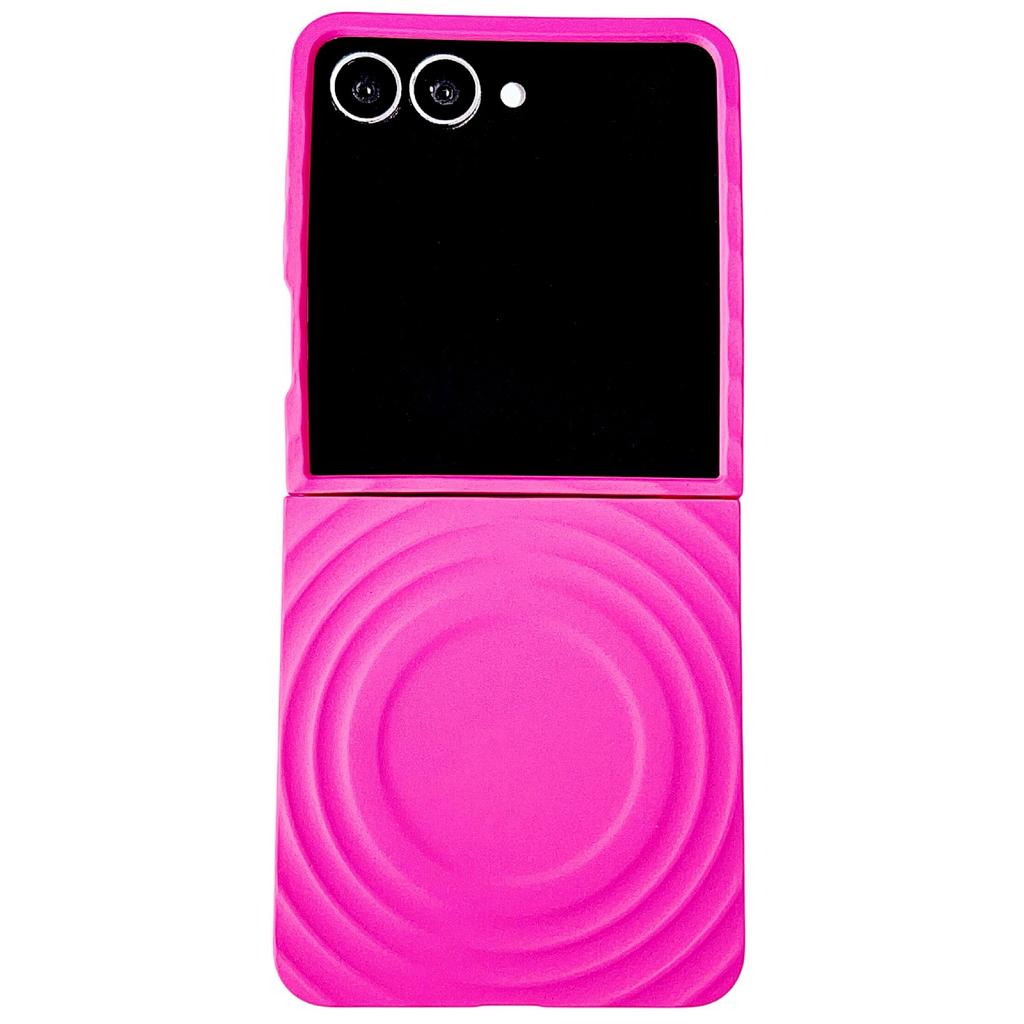 For Samsung Galaxy Z Flip7 5G Magnetic Case Skin-Touch Wave Teature Hard PC Phone Cover