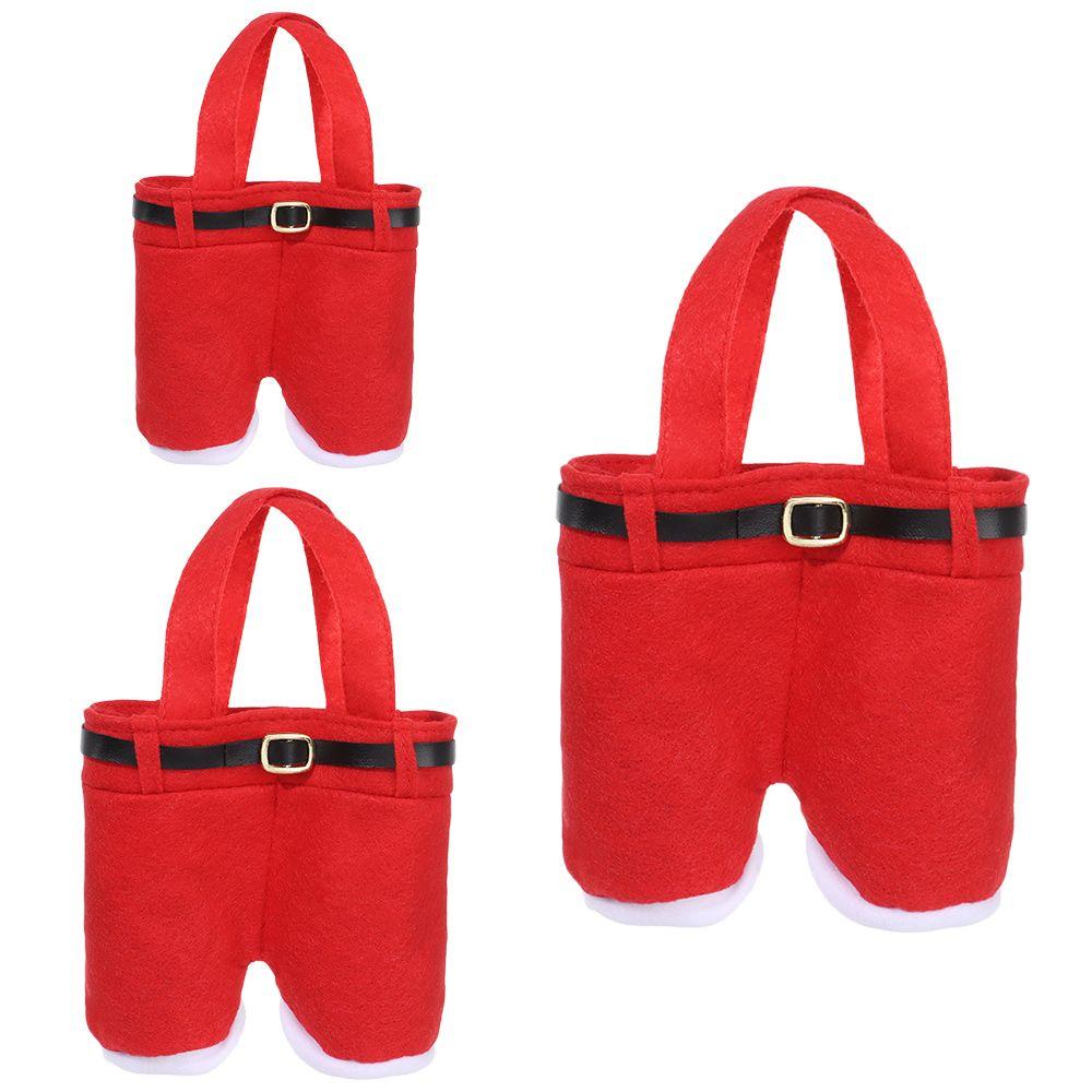 Decorations Holiday Party Santa Pants Style Bags Sacks Stocking Tree Filler Gift Bags