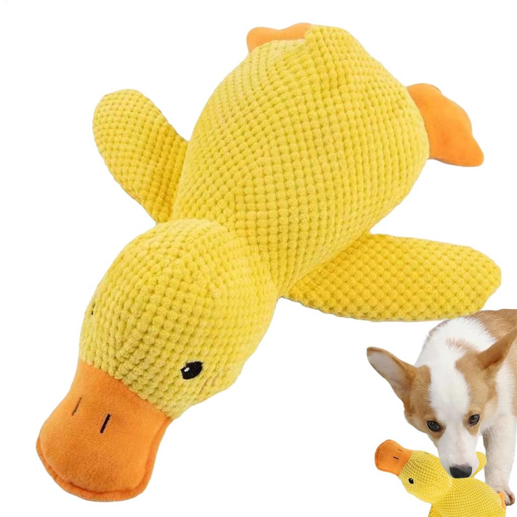 Dog Chew Toys Plush Companion Sleeping Duck Dog Toys for Small Large Dogs Bite Resistant Teeth Grinding Sound Relief Sound Toy