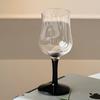 Vintage High-Stemmed Red Wine & Baijiu Glass - 2.5oz Black Stem, Creative Home Decor