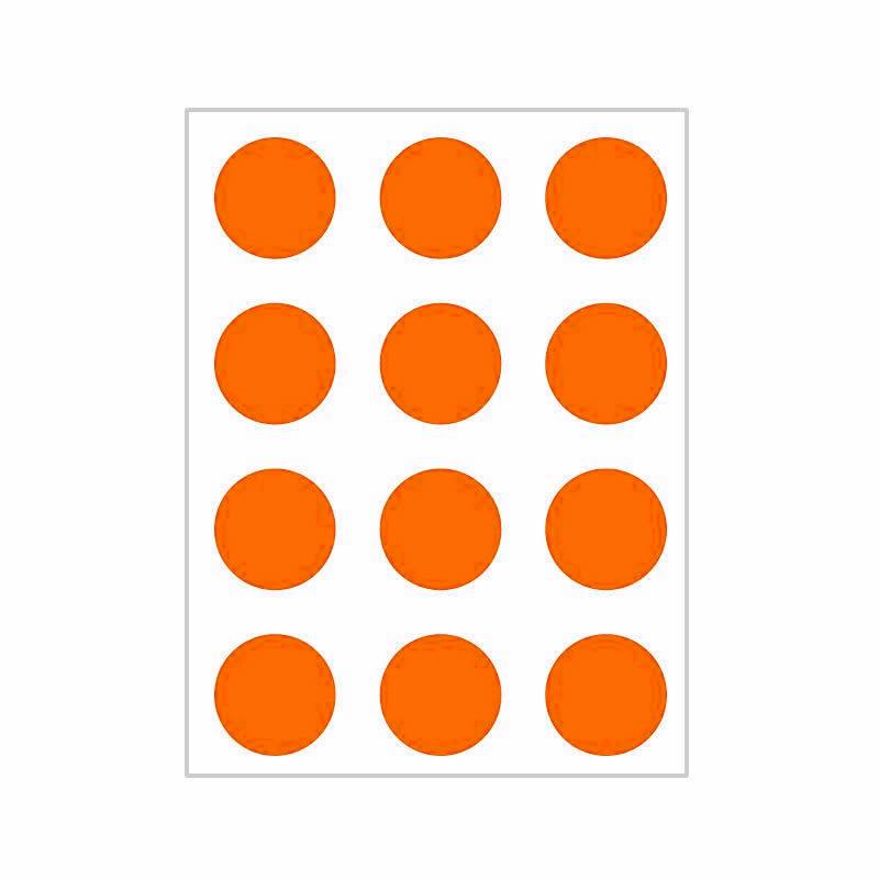 10 Colors Mixed Polka Dot Round Label Stickers: Small & Large, Red, Yellow, Blue, Green, Pink, White, Black, Orange