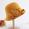 Retro Top Hat Women's Fashion British Woolen Hat Women's Autumn and Winter Felt Hat