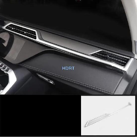 Car Styling Gear Shift Box Panel Frame Outlet Glass Switch Cover Trim Kit For Ford Territory  + ABS Chrome Silver Interior