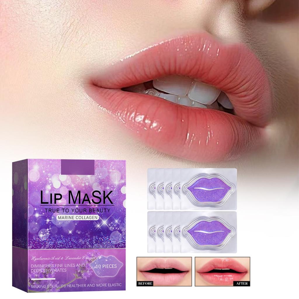 Kollagen-Lippenmaske, feuchtigkeitsspendende Lippenmaske, Peeling abgestorbener Haut, Lippenfalten, Lippenmaskenpflaster, 10 ml