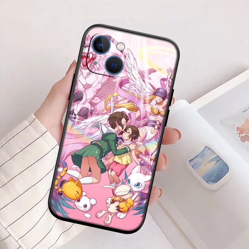Angel D-Digimons New High-End Shell Phone Case for iPhone 16 15 14 13 12 Pro Max Plus Mini