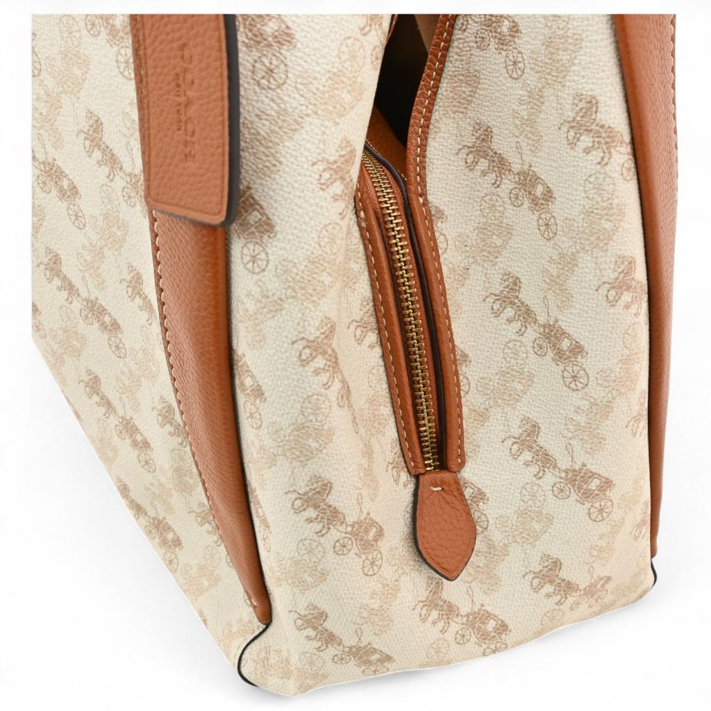 Auth Coach Hadley with Horse & Carriage Tote Bag co0212es