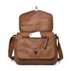 Dámská měkká PU kůže Vintage stylová crossbody taška