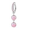 Joyas para Piercing de Ombligo Mariposa Rosa Mujeres Barra de Ombligo con Circonita Moda Anillos de Ombligo Curvos Inversos de Cristal Piercing Ombligo