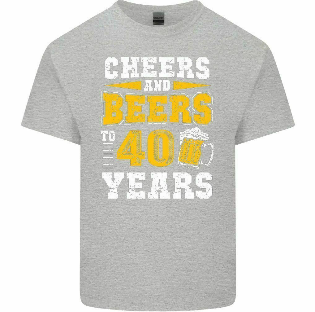 40th Birthday TShirt 1982 Unisexs Funny CHEERS  BEERS to 40 Year Old Alcohol Top