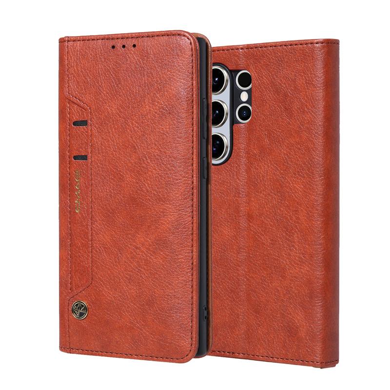 Leather Wallet Card Slot Holder Phone Case For Samsung S24 S23 S22 S21 S20 S30 Ultra FE Plus Flip Cover Protective Case