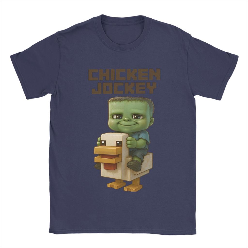 Chicken Jockey T Shirt Summer Cotton T Shirts For Male Harajuku Casual Tshirt Short Sleeve Y2K Basic Top Tees