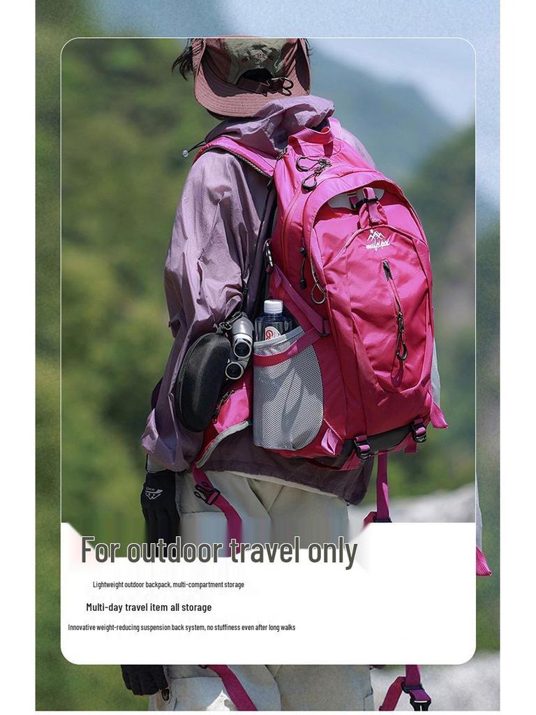 Unisex Large Capacity Lightweight Hiking Backpack for Outdoor Travel and Mountaineering