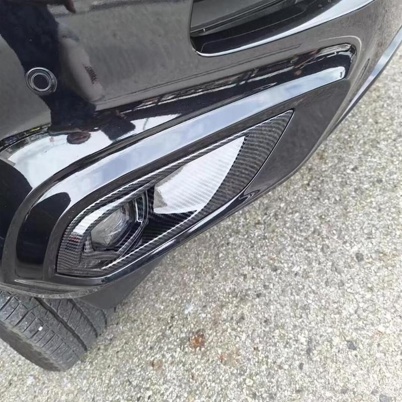 For Isuzu MU-X MUX Car Front Foglight cover Trim Frame Accessories Auto protector Stickers 2018     2024 2025