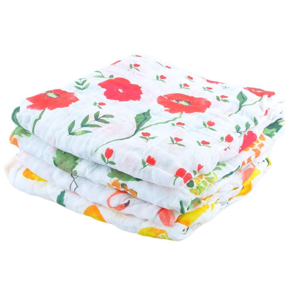 Feather Pattern Newborn Blanket Bath Towel Bed Sheet Summer Baby Swaddle Bamboo Fiber Bed Sheet