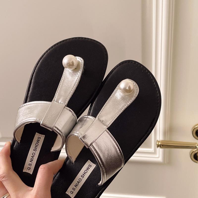 Flat niche clip-toe sandals women s skirts New summer beach sandals trend 35