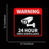High-Quality 24-Hour CCTV Surveillance Warning Vinyl Sticker