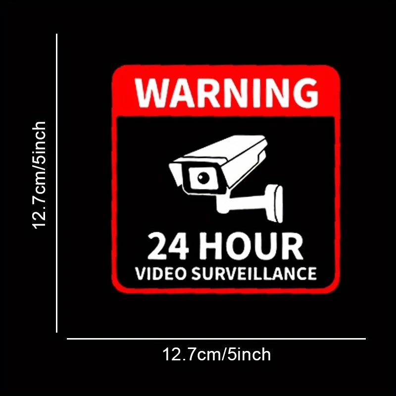 High-Quality 24-Hour CCTV Surveillance Warning Vinyl Sticker