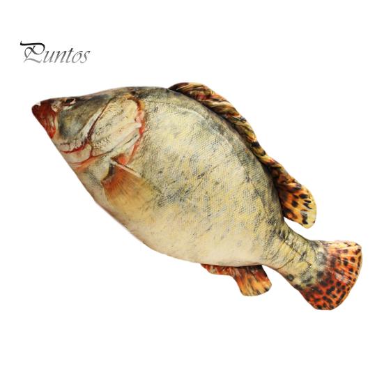 Fish Plush Toy for Kids Soft Stuffed Animal Cushion Cute Fish Shape Pillow Zipper Soft And Cuddly Fish Doll Gift for Birthdays