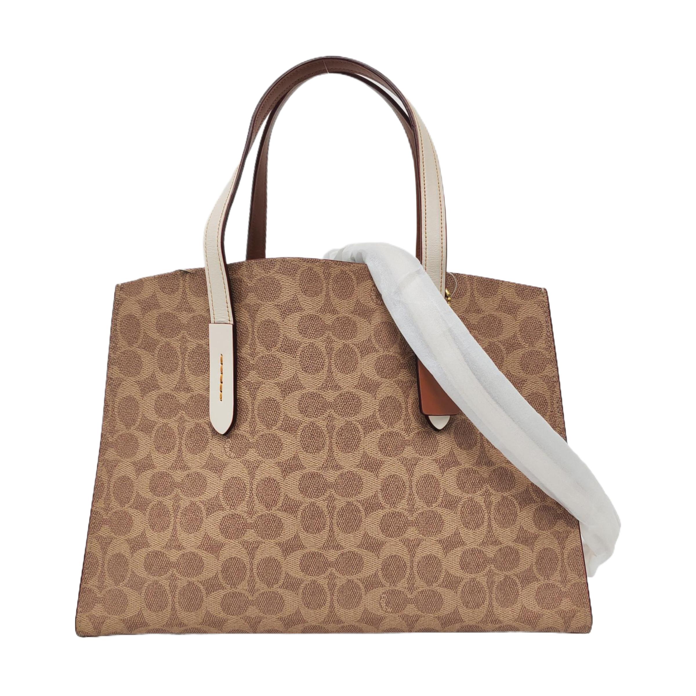 [Pre-Owned] Brown Coated Canvas Tote Bag - Very Good #11TYBNA ONE SIZE