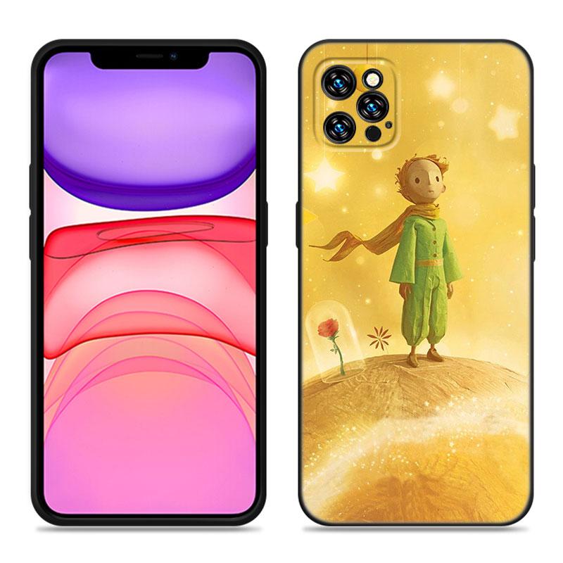 

Чехол для телефона Little Prince для Apple iPhone 12 13 Mini 11 14 15 Pro Max 7 8 Plus X XR XS SE 2020 2022 черный силиконовый чехол iPhone 15