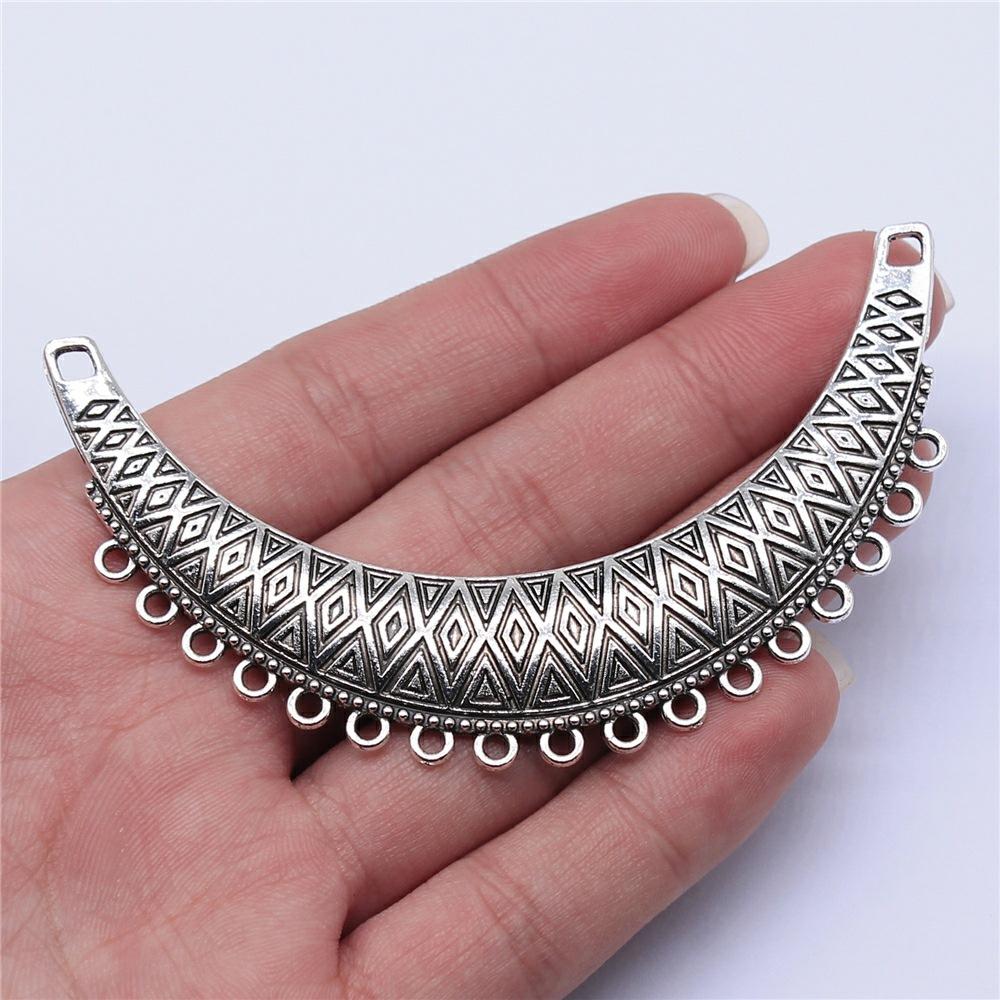 2pcs Necklace Connector For Jewelry Making Tibetan Silver Color Pendants Antique Jewelry Making DIY Handmade Craft