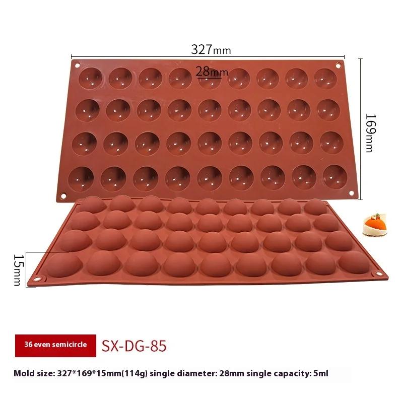 Silicone Hemispheric Chocolate Mold 3d Half Ball Cookie Mousse Cake Dessert Fondant DIY Mould Kitchen Non-stick Baking Tools