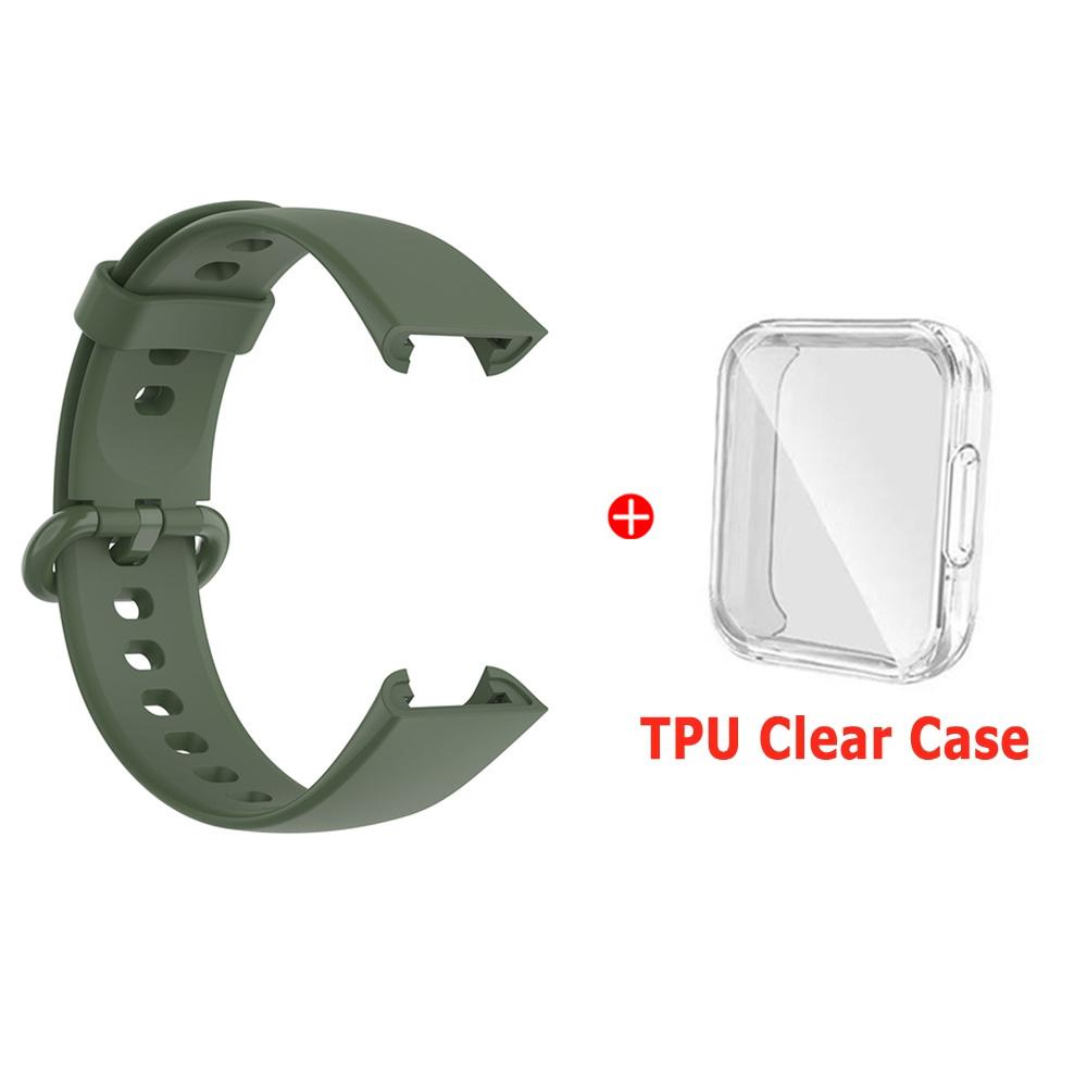 Silicone Strap For Xiaomi Mi Watch Lite 2 Watchbands Watch Strap For Redmi Watch 2 Lite Strap Bracelet With Protector Case