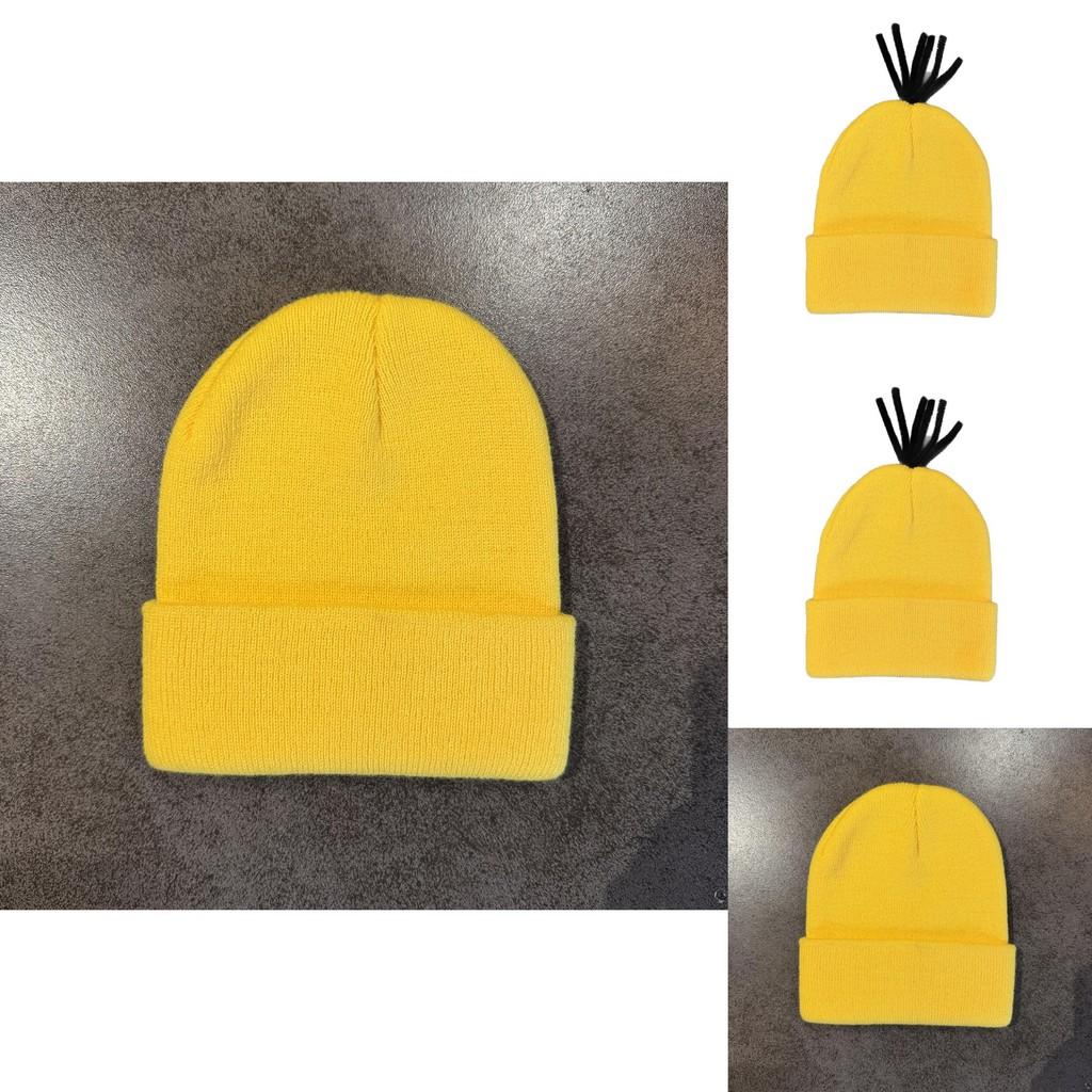 Minions Cartoon Knit Beanie Hat For Winter Warmth And Streetwear Fashion