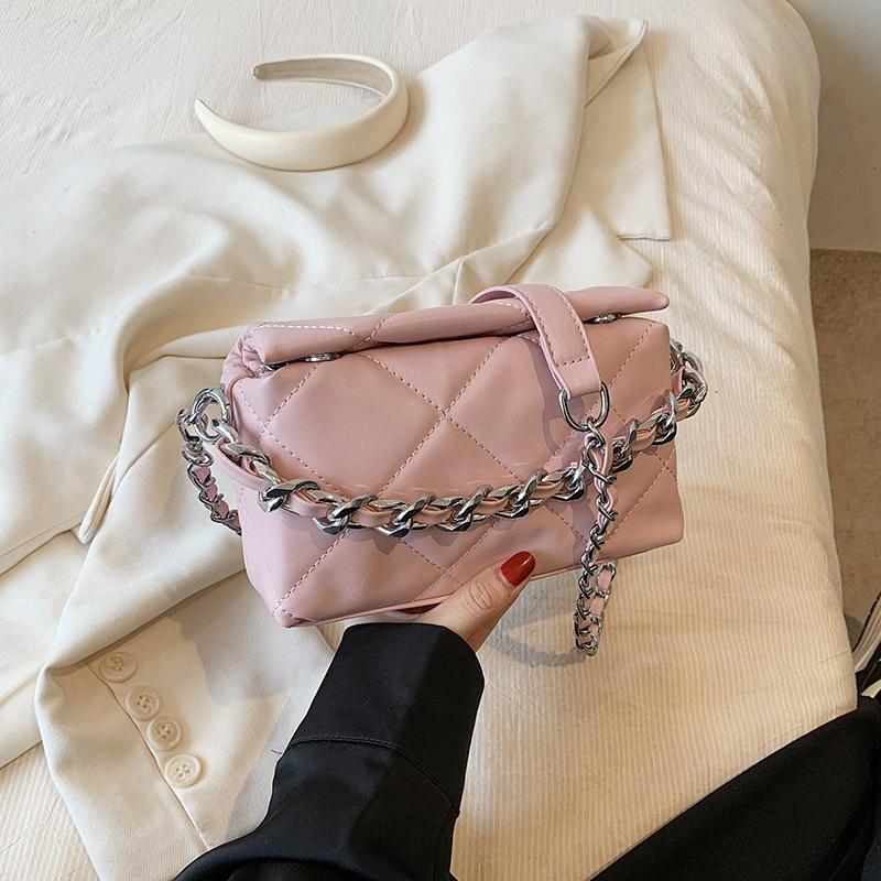 Rhombus dicke Kettentasche Damen 2024 Sommer neuer Trend Textur Mode vielseitige Umhängetasche Internet-Promi-Umhängetasche