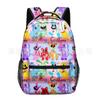 Smiling Critters Printed Backpack Teens - Oxford Fabric Breathable Padded Straps Unisex School Bag