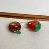Unique Enamel Strawberry/Apples Ring Colorful Finger Ring Lightweight Jewelry for Fashionable Women and Parties