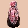 High Quality Silk Scarf Scarf Top Headwraps Women Four Seasons Hair Scarves Hijab Foulard Luxe Bandana Femme Headscarf 90*90Cm