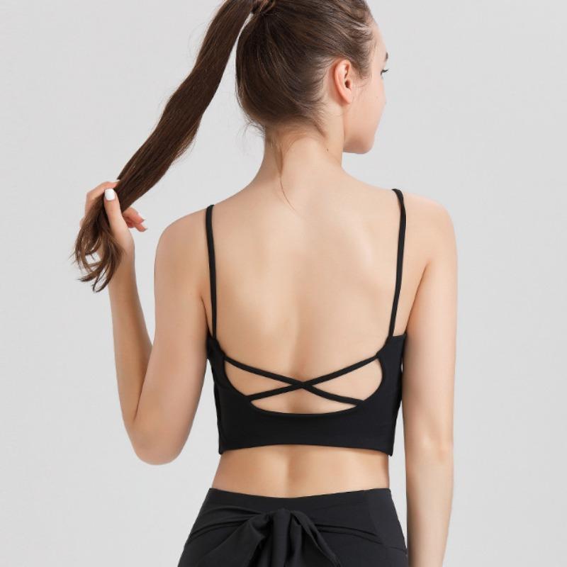 Nové sportovní spodní prádlo na jógu Venkovní podprsenka se zkříženými zády Fitness běžecká vesta na jógu odolná proti nárazům