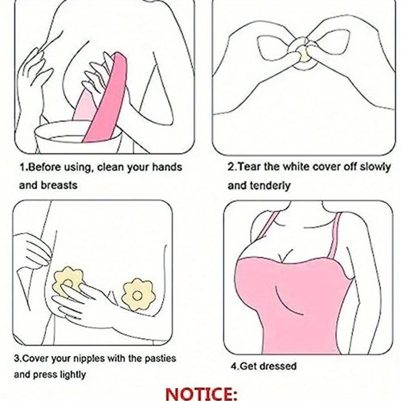 Invisible Nipple Tape Disposable Nipple Pad Tapies Nipple Cover Non-Woven Nipple Sticker Chest Stickers