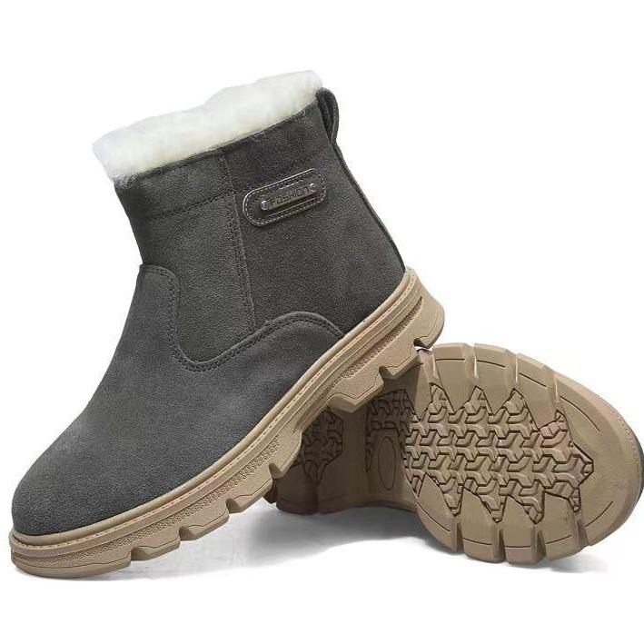 Winter High-Top Snow Boots with Thick Wool and Fur Lining for Outdoor Warmth