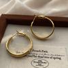 Classic Circle Earrings Earrings Individuality Light Luxury Simple High Temperament Cold Low-Key Texture Versatile Earrings