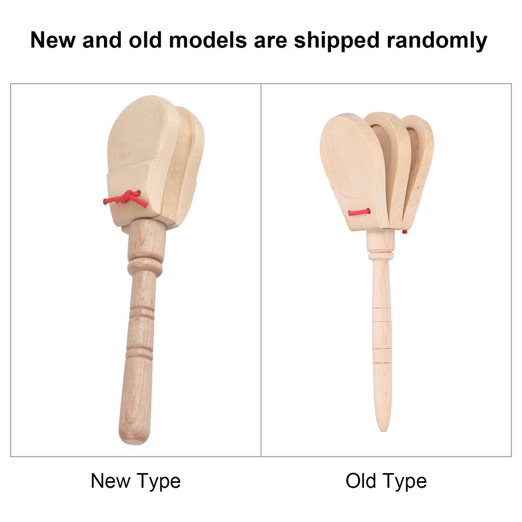 Castanets Safe Wood Material Soft Sound Portable Developing Musical Sense Educational Hand Castanets Toys for Kids