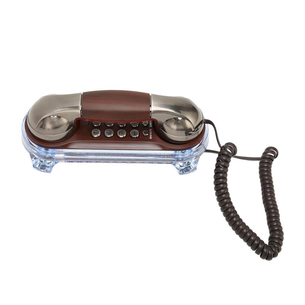 Retro Landline Phone Corded Home Phone Wall Mount Flash Phone for Home School Office Factory Hotel Cobalt Nickel