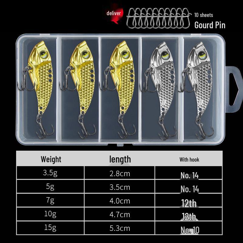 Thin Back Vibe Lure: Strong Hook Metal Jig for Long Cast Fishing - Ideal for Asp, Bass, Perch