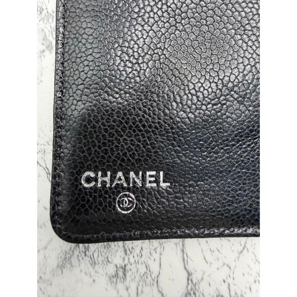 Used CHANEL Matelass Caviar Skin Long Wallet Black